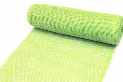 Produktbild von JUTE 30cm Dekostoff Tischläufer Tischband 30cm/5m Gelb-Grün