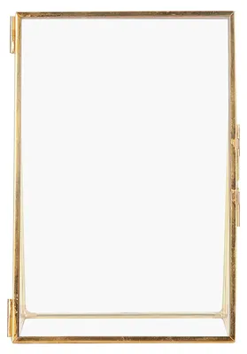 Fotolijst Vintage Messing 15,2x20,3cm, Glas, Tischaufsteller, Gold