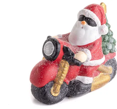 Produktbild von Dekofigur Weihnachtsmann auf Motorrad