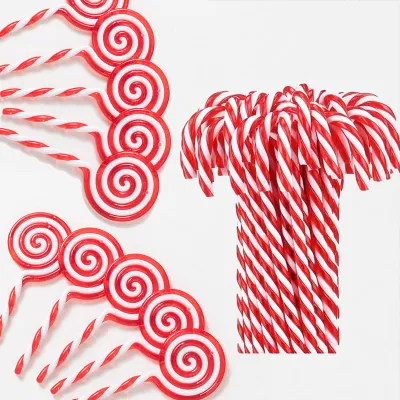 Produktbild von Weihnachtsdekoration: Zuckerstangen-Anhänger für den Weihnachtsbaum - 26 Stück