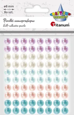 Immagine prodotto di Perline autoadesive 8 mm colori misti 80 pz Titanum