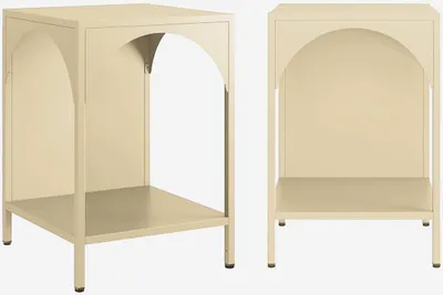 Immagine prodotto di Set 2 comodini, tavolini industriali, Beige
