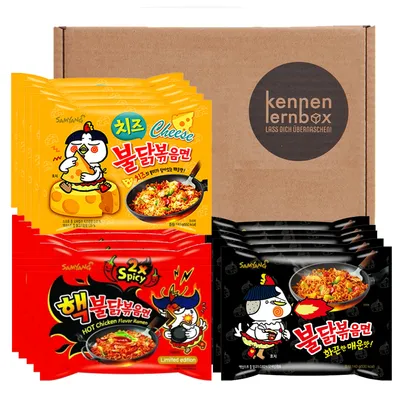 Produktbild von Samyang BULDAK Ramen Combo | Kennenlernbox | 5er Pack Hot Chicken & 5er Pack Käse & 5er Pack 2x Spicy