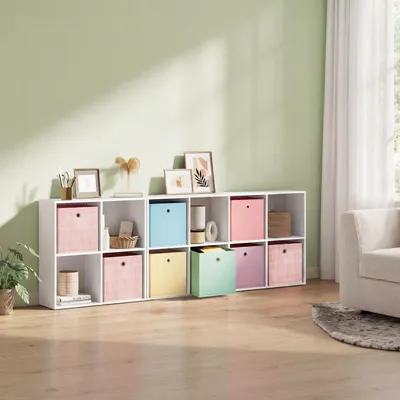 Produktbild von SONGMICS 6 Ordnungsboxen, faltbar, Stoffbox, für Würfelregal, für Schlafzimmer, Wohnzimmer, bunt