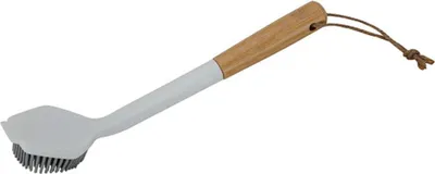Immagine prodotto di Spazzola per lavastoviglie con setole in silicone e manico in bambù - 27 cm, resistente e igienica