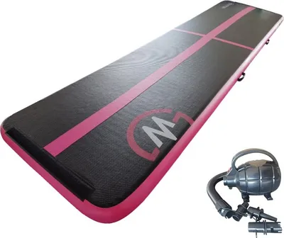 Produktbild von Airtrack MASTER aufblasbare Matte 500 x 100 x 10 cm - Schwarz - Rosa