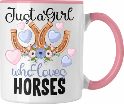 Produktbild von Trendation - Pferde Reiterin Tasse Geschenk für Mädchen Reiten (Rosa)