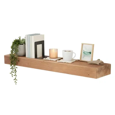 Produktbild von levandeo Wandregal Holz Massiv 100x20cm Eiche Farbig Wandboard Regal Vintage