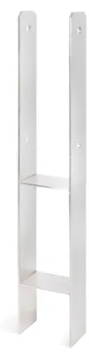 Immagine prodotto di Alberts 213718 Supporto per montante ad H, acciaio inox, larghezza netta 91 mm, altezza totale 600 mm, spessore materiale 4 mm