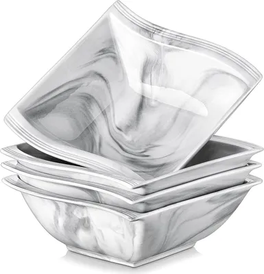 Produktbild von MALACASA Schüsseln, Müslischale, Porzellan Set, Marmor Grau Schalen für Salat, Spülmaschinenfest