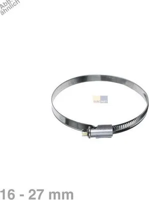 Produktbild von Schlauchschelle 16-27mmØ Chromstahl Befestigungsschelle Schelle Rohrschelle Stahl