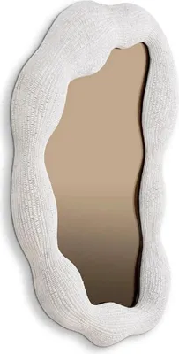 Produktbild von Casa Padrino Luxus Spiegel Weiß / Bronze 61 x 6 x H. 79 cm - Ovaler Designer Wandspiegel - Garderoben Spiegel - Schlafzimmer Spiegel - Luxus Qualität