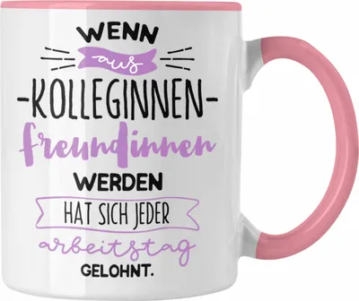 Produktbild von Trendation - Kollegin Tasse Geschenk Arbeitskollegin Freunde Beste Kollegin Geschenkidee (Rosa)