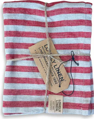 Produktbild von Lovely Linen Linen Misty Tischläufer Leinen edge real red 47x150cm (1 Stück)