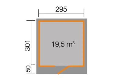 Produktbild von WEKA Designhaus 172 Gr.3, Farbe: natur, Länge: 380 cm, Breite: 120 cm, Höhe: 65 cm; 172.303.070.001