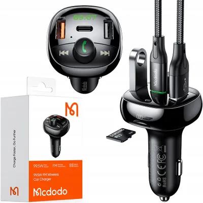 Obrázek produktu pro Mcdodo Fm Vysílač Bluetooth Nabíječka 100W Pd