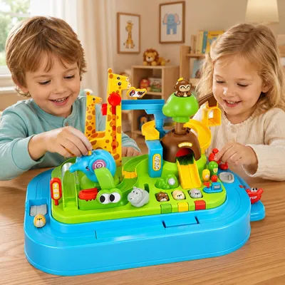 Zdjęcie produktu dla Samochód Montessori z motywem dżungli, interaktywna zabawka, dla dzieci w wieku 2-5 lat, edukacyjna zabawka