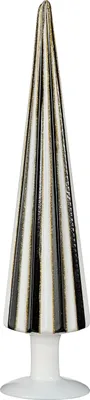 Image de Mica Decorations Décoration Arbre de Noël - H40 x Ø9 cm - Verre - Blanc, Noir