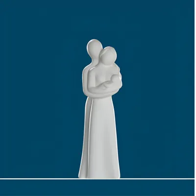 Produktbild von Gilde Francis, Figur, Familie, Eltern mit Baby, Keramik, creme, VE 2 Höhe: 32.00 cm 30975