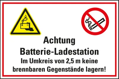 Immagine prodotto di Dreifke® Segnale di attenzione per la stazione di ricarica delle batterie,...