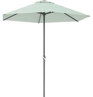 Produktbild von Mittelstockschirm SOLUNA Nancy Ø 250 cm grün mit UV-Schutz 80, wasserabweisende Polyesterbespannung