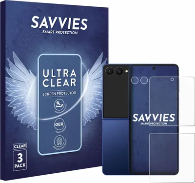 Produktbild von 6x Für Samsung Galaxy Z Flip 7 (Display+Kamera) Schutzfolie Savvies Displayschutz Display Schutz Folie Klar Transparent