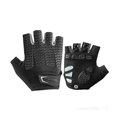 Image de Moufles Rockbros Gants de vélo Gants de sport avec inserts en gel Noir-Gris XL