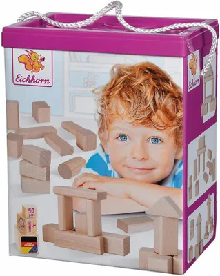 Image de Blocs de construction en bois Eichhorn Natur