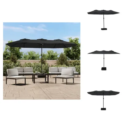 Produktbild von vidaXL Doppelsonnenschirm Schwarz 449x245 cm - Sonnenschirme & Sonnenschutze