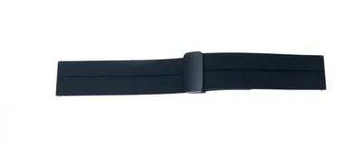 Produktbild von SYSTEM-S Armband 20 mm aus Silikon mit Kippfaltschließe für Smartwatch in Schwarz