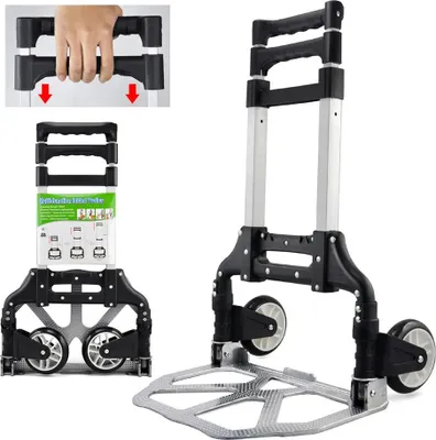 Produktbild von Yaheetech Klappbare Sackkarre Transportkarre aus Alu, höhenverstellbarer Griff, inkl. Expanderseile