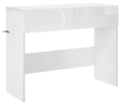 Obrázok produktu pre vidaXL Konzolový stolík, vysoký lesk, biela farba, 96,5 x 38 x 75 cm, drevotrieska