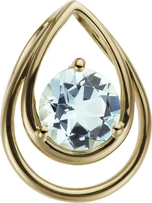 Produktbild von Anhänger 585 Gold Gelbgold 1 Blautopas