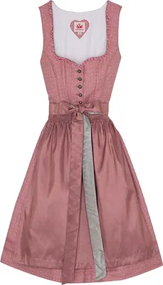 Produktbild von Spieth & Wensky 2-teiliges Midi-Dirndl Kleid Dirndl Trachtenkleid kurz 60cm, Farbe:Rosa, Größe:36/S