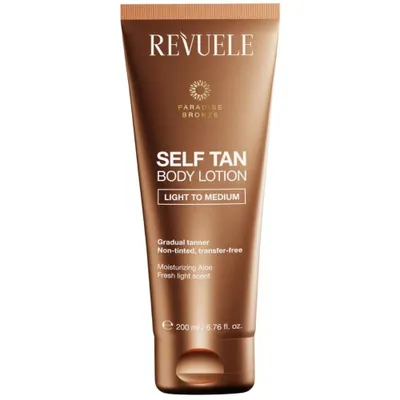 Obrázok produktu pre Revuele, samoopaľovací krém na telo, odtieň svetlý až stredný – 200 ml