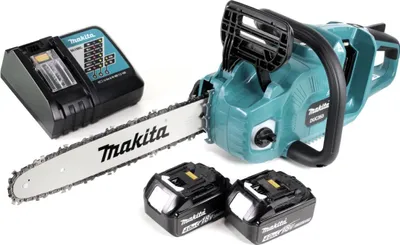 Produktbild von Makita DUC 353 RM2 Akku Kettensäge 36V ( 2x18V ) Brushless 35 cm + 2x 4,0 Ah Akku + Ladegerät