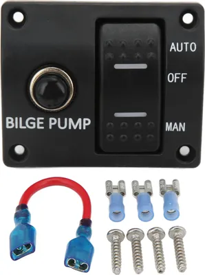 Produktbild von 3 -Wege -Bilge -Pumpenschalter Panel 12V 24 V in 15A -Leistungsschalter für Yachtzubehör eingebaut