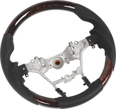 Immagine prodotto di Volante Hydro Dip, pelle traforata, 3 sezioni, ricambio per Hilux AN110 AN120 AN130 dal 2015 al 2023, venatura legno
