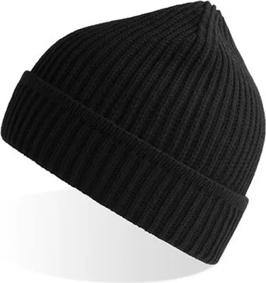 Image de Atlantis MAPB | Maple Beanie Bonnet d'hiver en polyester recyclé - Couleur : Noir - Taille : One Size