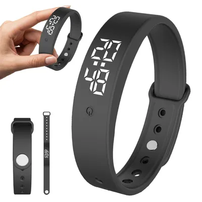 Vibrationswecker Armband, 6 Alarme, Timer, stille Vibration, für Kinder