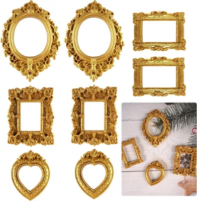 Image de 8 mini cadres vintage, pour décoration DIY, accessoires pour photos