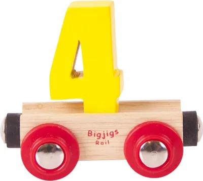 Produktbild von BigJigs Rail Name Nummer 4 , Nummer Wagen 4