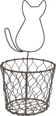 Immagine prodotto di Cesto portaoggetti Clayre & Eef Ø 13x25 cm Gatto in metallo marrone