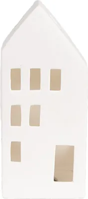 Produktbild von Clayre & Eef Dekoratives Haus mit LED 7x6x15 cm Weiß Porzellan