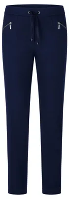 Produktbild von Rabe Hose Dunkelblau Größe 38 schmale Form mit Komfortbund, Kordelzug und Reißverschlusstaschen