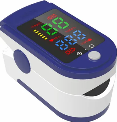 Imagen del producto de Oxímetro de pulso para el dedo, medidor de oxígeno en sangre y frecuencia cardíaca, oxímetro SpO2