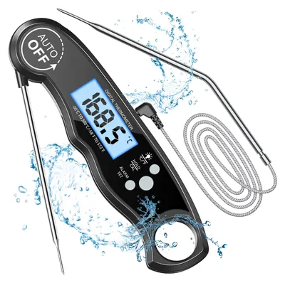 Digitales Fleischthermometer, zwei Sonden, -50–300 °C, LCD