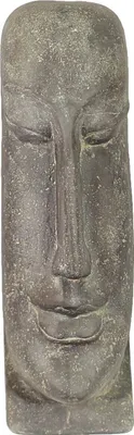 Produktbild von Osterinsel Moai Figur Skulptur Stein Lavasand Bali Tiki Garten Deko 59 cm