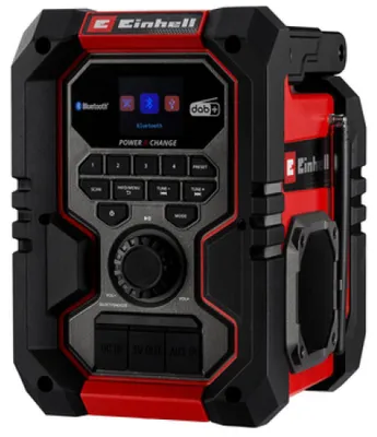 Obrázok produktu pre Einhell TE-CR 18 Li Akku-Radio DAB+ FM Bluetooth AUX USB Rot/Schwarz