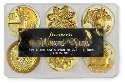 6 Siegel für Scrapbooking, Weihnachten, 2,5 cm